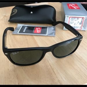 Ray Ban New Wayfarer Polarized RB2140 G15 lens